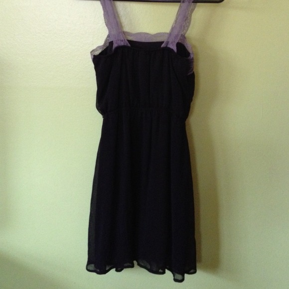 Xhiliration Black and Grey Lace Dress - Picture 2 of 2