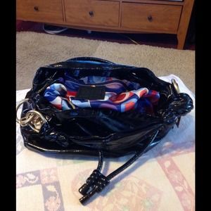 COACH Black patent leather w/ matching wristlet