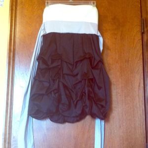 Strapless satin dress