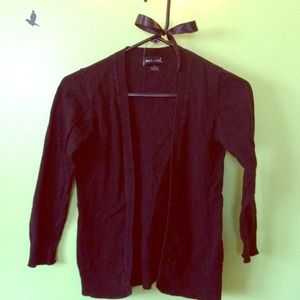 Wet Seal Black Button Up Cardigan