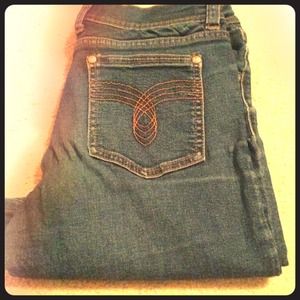 Skinny straight leg jeans