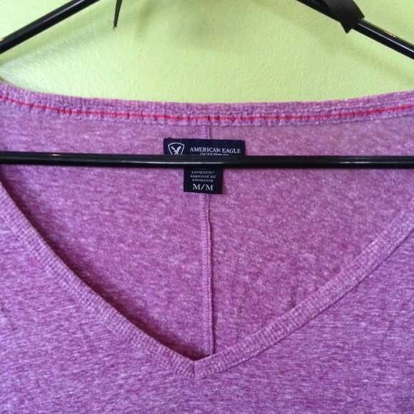 American Eagle Purple Long Sleeve Shirt - Picture 2 of 2