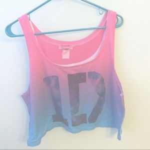 🍥RARE freshtops ombre galaxy 1D crop top🍥