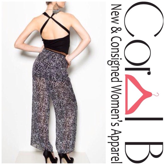 Leopard Halter Jumpsuit - Picture 2 of 2
