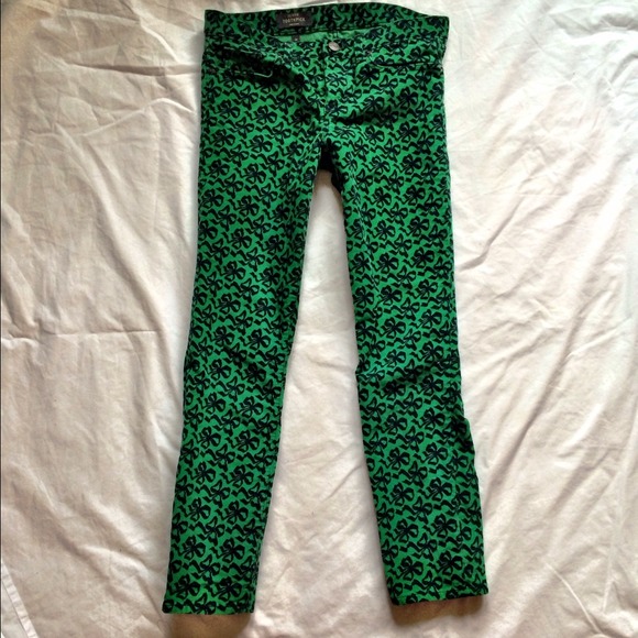 printed corduroy pants