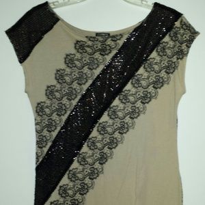 Express, long shirt with sequin detail