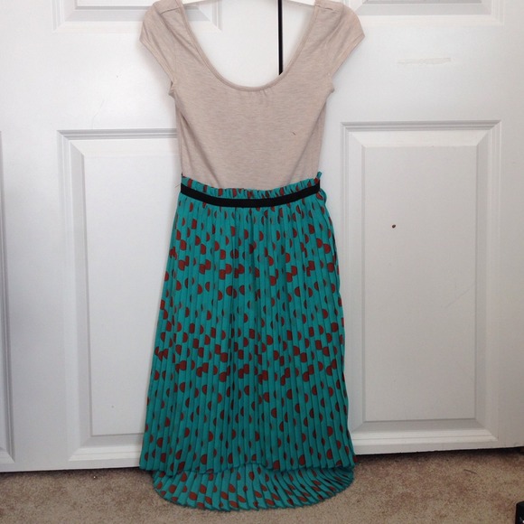 Target teal and orange hi-lo dress