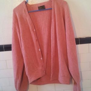 salmon oversized retro-ish cardigan