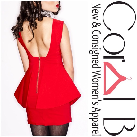 Red Peplum Dress
