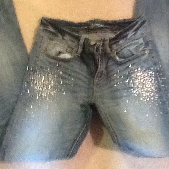 Crystal embellishment on jeans by Victorias Secret
