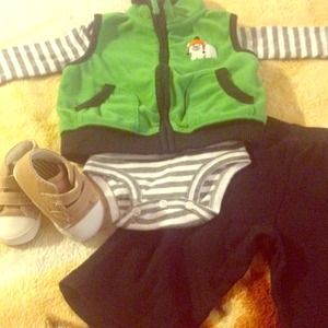 3 pcs sweater and matching shoes