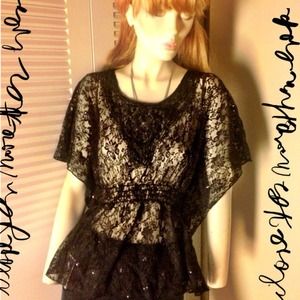 Lace & sequin stunning top