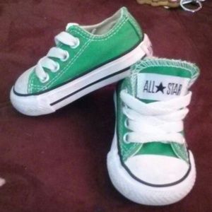 Green converse shoes