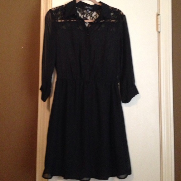 Little black lace top dress