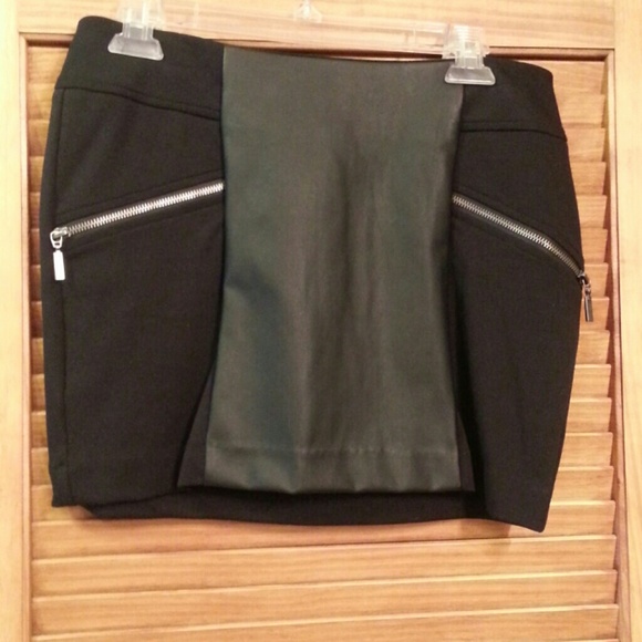 Black mini skirt