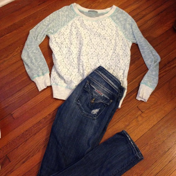 SOLD!! Olivia Moon Lace Sweater