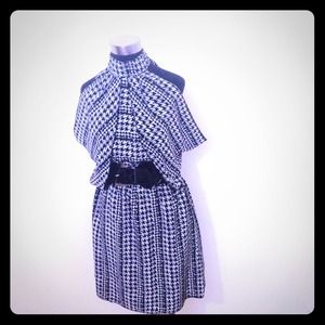 Houndstooth Black and Grey Dress