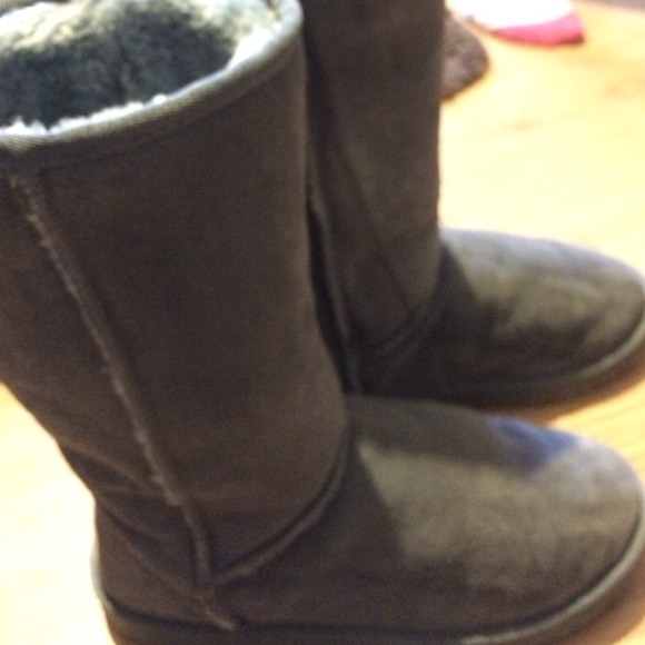 Grey UGG boots.