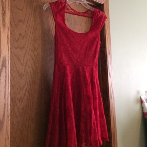 Wet seal. Red lace dress.
