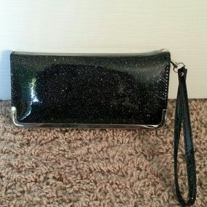 Cute sparkle wallet with wrist strap