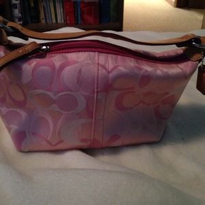 Pink coach handbag
