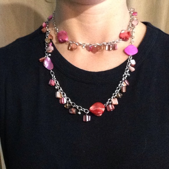 Sold Long Silver with Pink Mothe