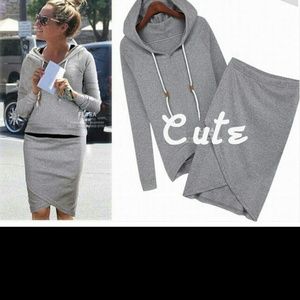 Jogging outfit with skirt