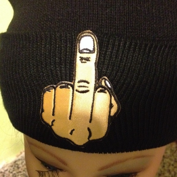 💓 "F" you Patched Beanie 💓 - Picture 2 of 3