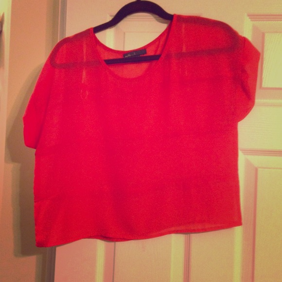 Red crop top