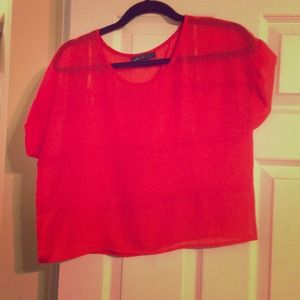 Red crop top