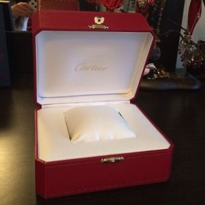 Red Cartier watch box