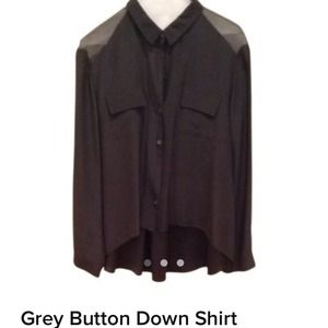 Grey Silk button down