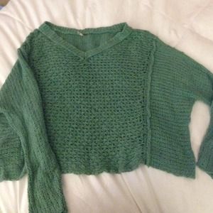 Green knit sweater
