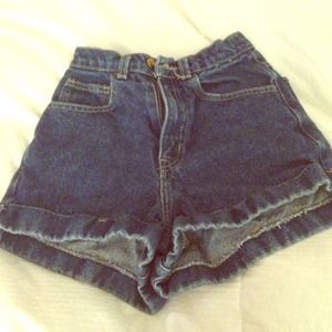 High waist jean shorts