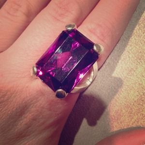 Purple stone Cocktail Ring 💜