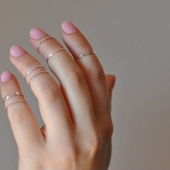 RESERVED CUSTOM / 7 Stacking Rings Sterling Silver