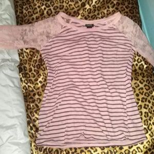 half laced T-shirt