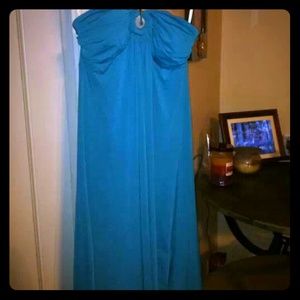 Blue halter dress