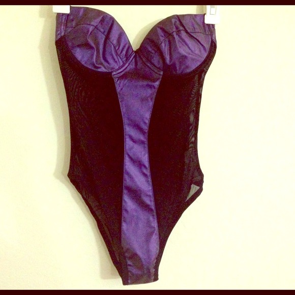 Nasty Gal sheer black & metallic body suit