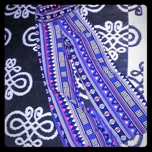 Printed wide leg pants