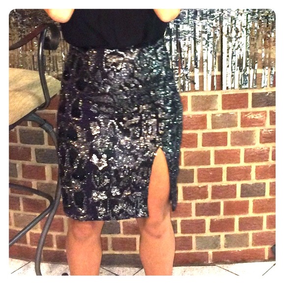 🌟HP🌟 All Saints Rattle Split Skirt Gunmetal