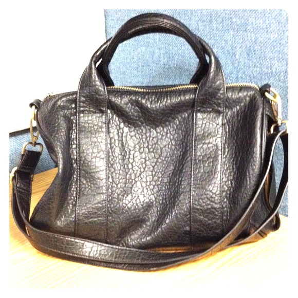 Studded bottom black handbag *Rocco inspired