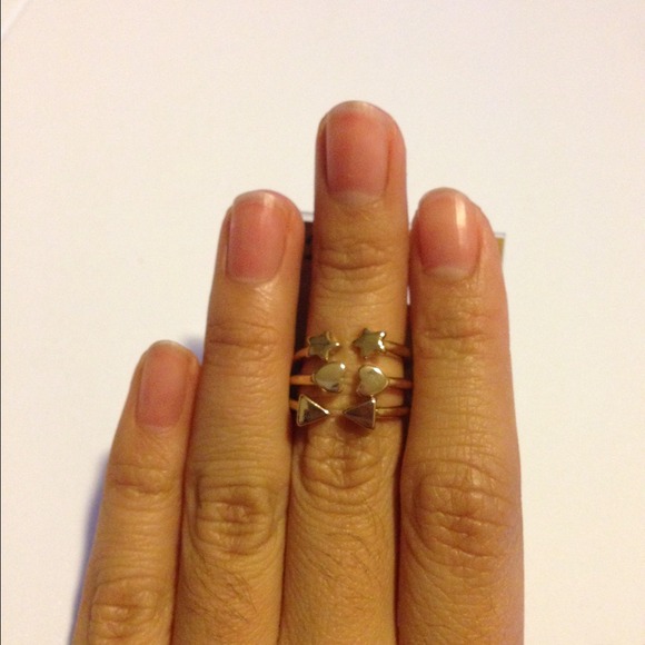 Gold 3 Set Rings / Midi Rings - Picture 3 of 3