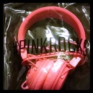 Pink headphones