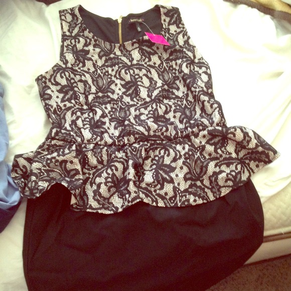Lace perplum dress.