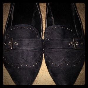 Black studded flats.