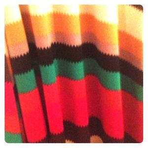 Floor length multi-colored skirt