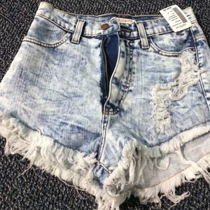 NWT love culture destroyed high waisted shorts