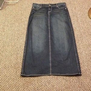 Long Blue Jean Skirt