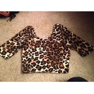 Cheetah print crop top